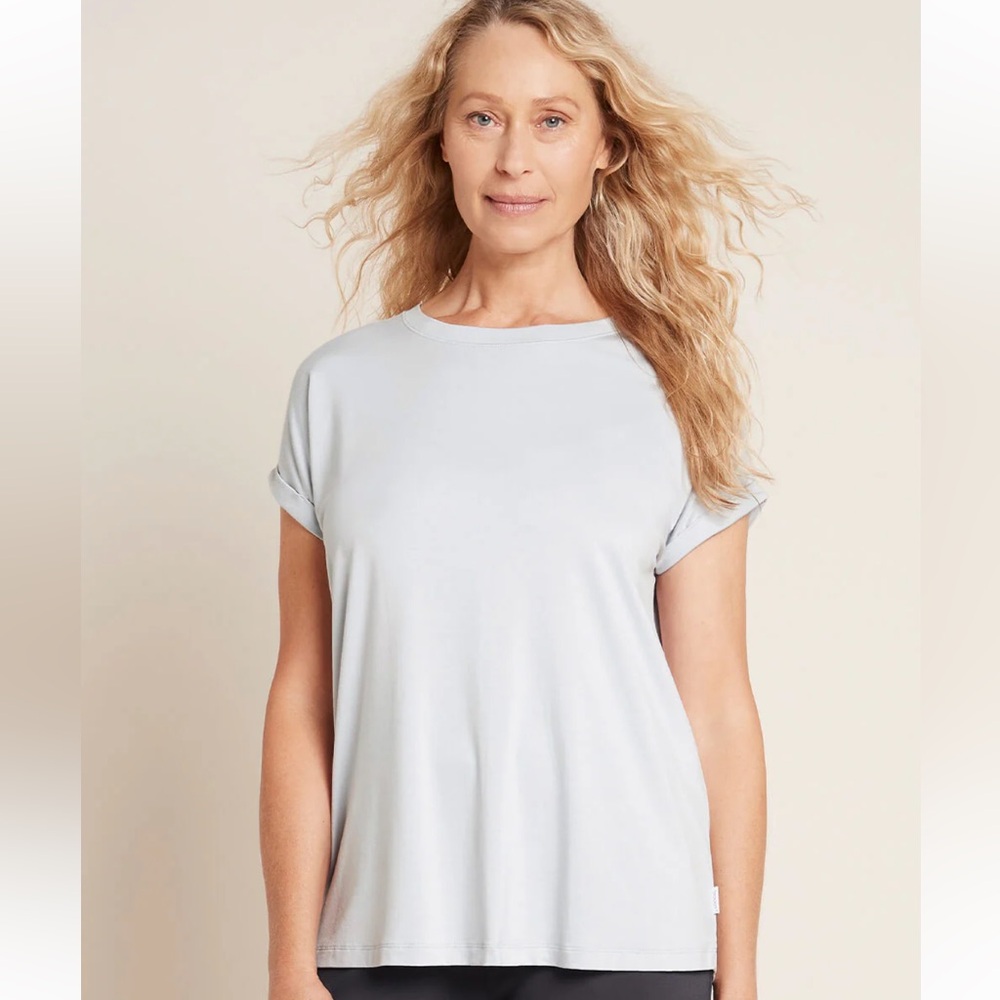 Boody Downtime Lounge Top in Dove Size Medium Bamboo T-shirt